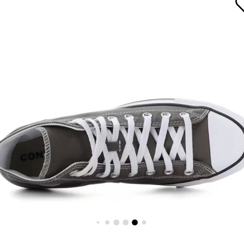 Converse High Top Sneaker - Gray with White Accents - Picture 4 of 5